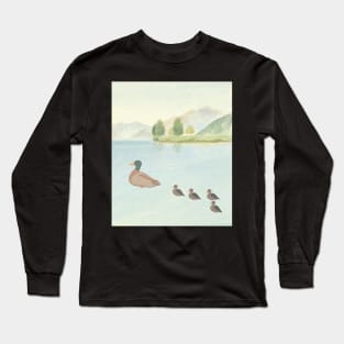 Four little ducks went out with mommy Long Sleeve T-Shirt